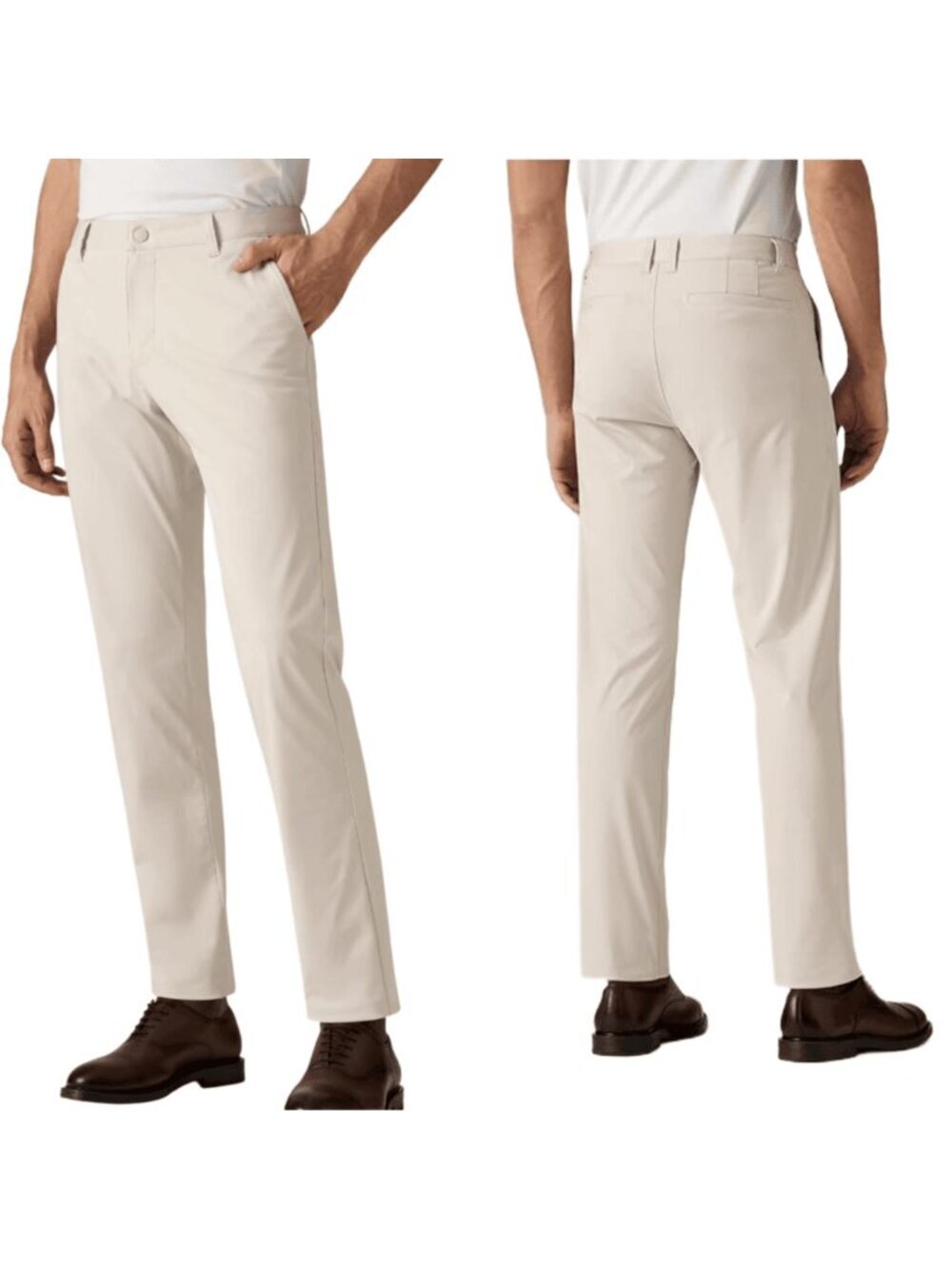 Rhone Commuter Men's Relaxed-Straight Leg Classic-Fit Pants in Stone